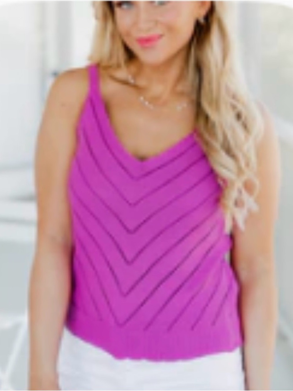 V-Neck sweater Knit Tank Top